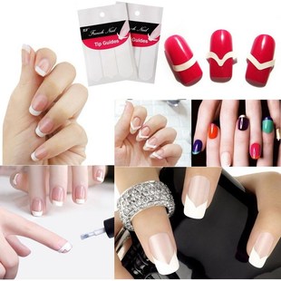 5 Packs Mix Style French Manicure Form Nail Art Tape Tips DI