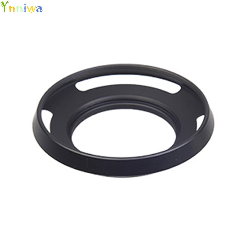 10pcs/lot 40.5mm Black Vented Curved Metal camera lens Hood