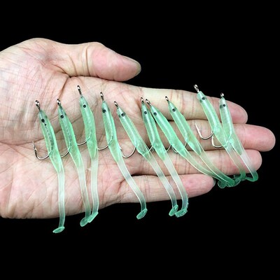 10pcs/lot Fishing Soft bait with hook Eel cub lifelike Silic