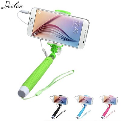 Mini Mirror Extendable Handheld Selfie Monopod Audio Wired S