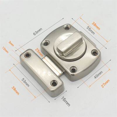 Zinc Alloy Bolt With 6 Screws For Cabinet Furniture Universa