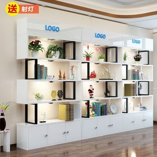 Combination of free display cabinet products, barber shops,