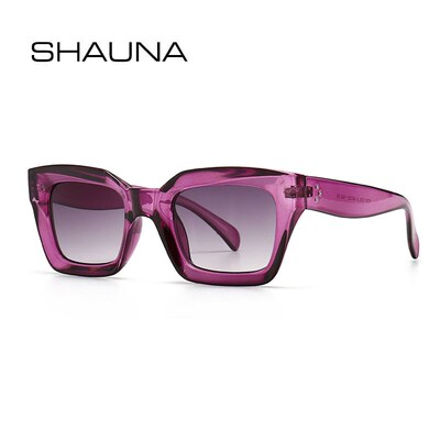 SHAUNA Rivets Fashion Square Sunglasses Women Brand Designe