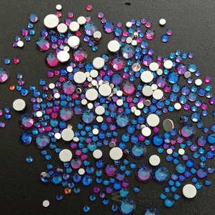 Nail Design Crystals AB 1584pcs Multi-size Glass Nail Rhines