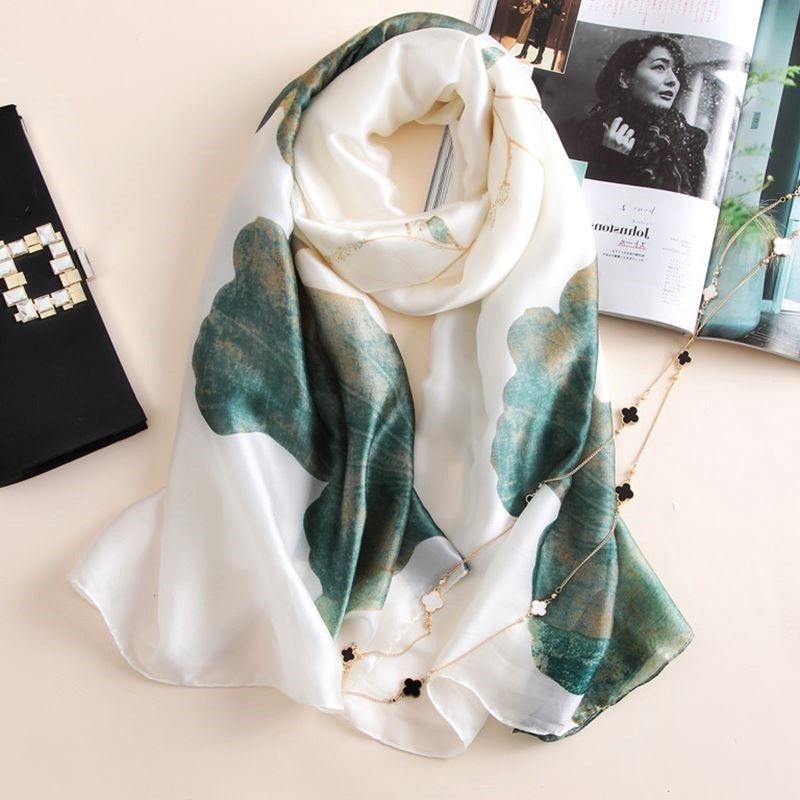 new sunscreen shawl new silk satin scarf oversized shawl