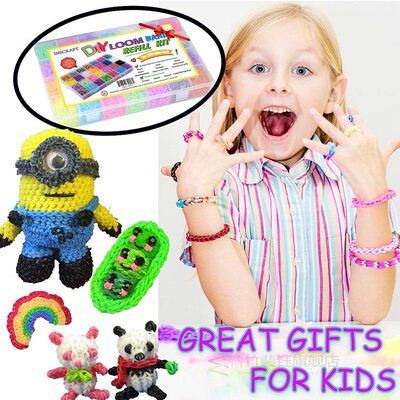 10000pc DIY Toy Rubber Loom Bands Set Kid DIY Bracelet Silic