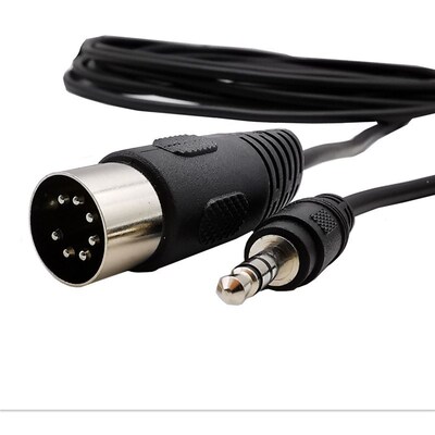 Din 7Pin Male to 3.5mm 1/8in Stereo Audio Cable MIDI 7 pin