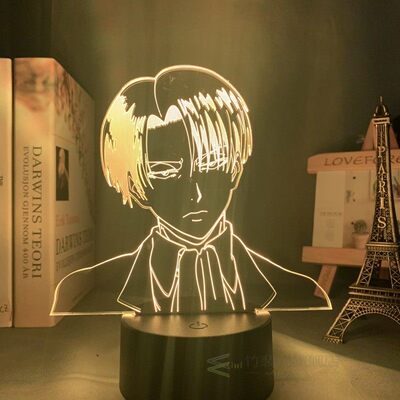 Acrylic 3d Lamp Levi Ackerman Attack on Titan for Home Room