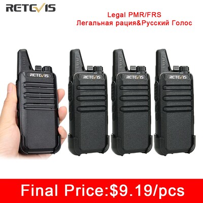 RETEVIS RT622 Mini Walkie Talkie 4 pcs PMR446 PTT VOX Two W