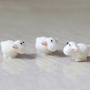 5Pcs / Set Kawaii Mini Sheep Dolphins Animals Home Micro Fai