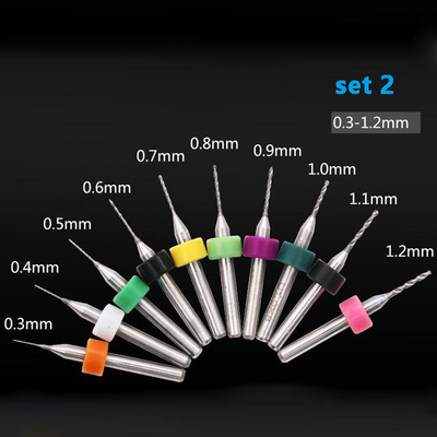 10pcs/set Mini PCB Tungsten Steel Drill Bit for Print Circui
