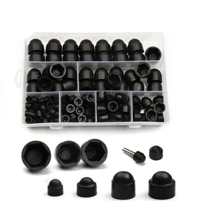 145Pcs Rubber Hex Nut Cover Protective M4-M12 Bolt Cap Prote