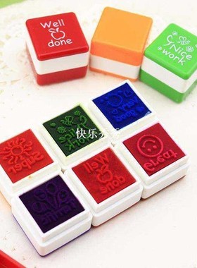 6PCS/Lot Inviorative Words Children Stamp Teacher Parents C