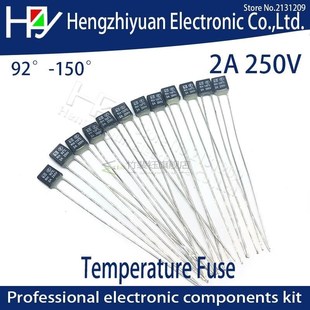 Black Square Fan Motor 2A 250V  Thermal fuse LED Fues 92 95