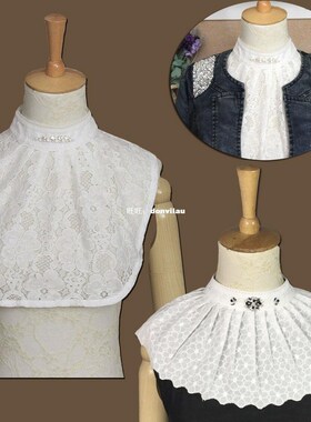 Original Beautiful White Lace Shirt Fake Collar South Korea