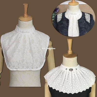 Original Beautiful White Lace Shirt Fake Collar South Korea