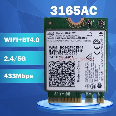 wifi card Standard 3165NGW 3160AC 5G 433M wireless network c