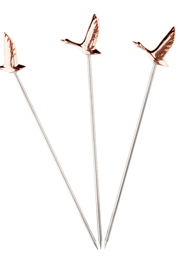 3PCS Stainless Steel Swizzle s Fruit  Cocktail Pick for Kitc