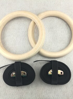 Professional Wood Gymnastic Rings Gym Rings with Adjustable