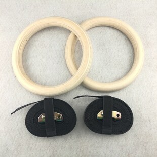 Professional Wood Gymnastic Rings Gym Rings with Adjustable