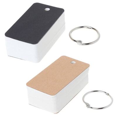 Simple DIY Index Cardboard Cover Blank Paper Card Memo Pad B