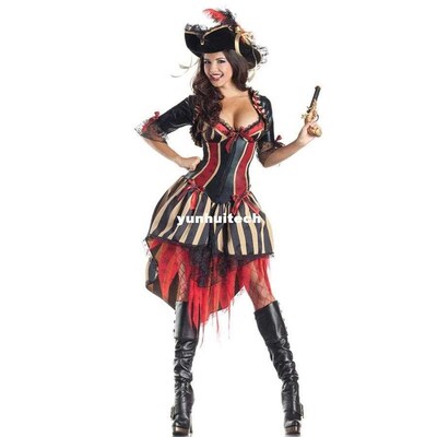 Halloween Costume for Women Captain Pirate Costumes Adult Wo