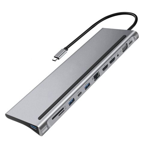 12 in 1 Fast USB Type C Hub For Dual 4K Docking station dua