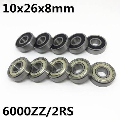 10Pcs High quality 6000ZZ 6000-2RS ball bearing 10x26x8 deep