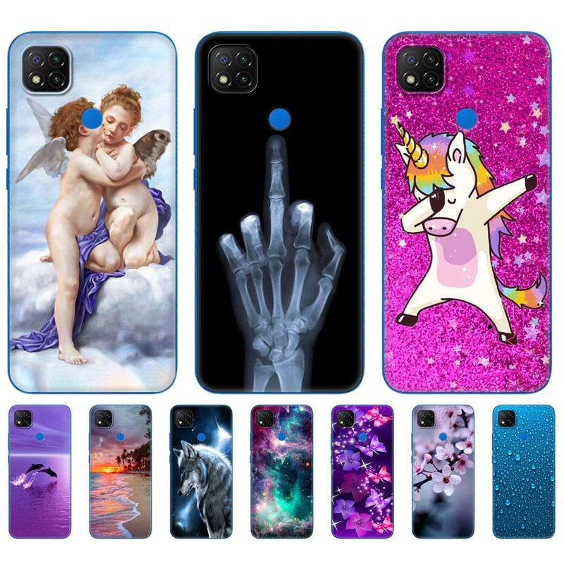 For xiaomi redmi 9C Case Soft touch TPU Silicon Phone Back C