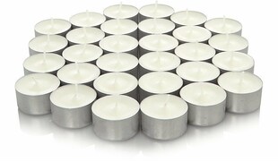 50pack White Unscented 8 Hour Burn Tea Light Candles Xmas