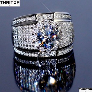 Silver Zircon Rings for Women Man Wedding Engagement Jewelry