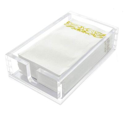 Acrylic Guest Towel Napkin Holder, Clear Bathroom Paper Hand