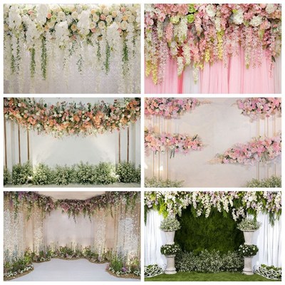 Photography Background Flower Birthday-Backdrop Vinyl Custom