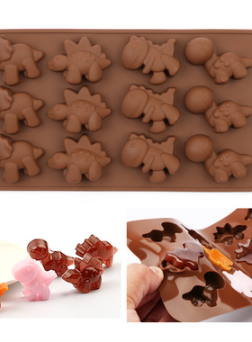DIY Silicone Chocolate Mold dinosaur mold animal cake biscui
