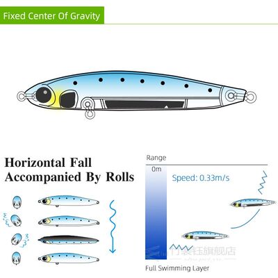 90S Sinking Pencil Fishing Lure Swordsman DW83 90mm 15g Long