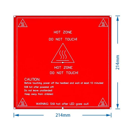 Hot Sale 1PCS Red PCB Heated Heat bed Heatbed MK2B Upgraded