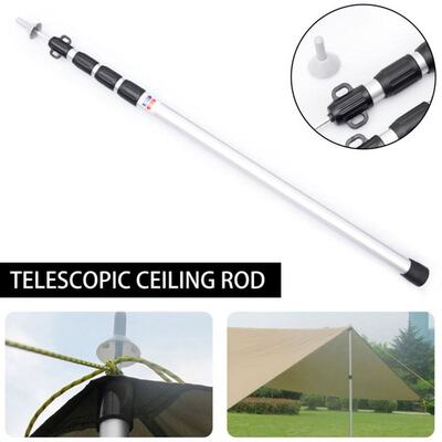 98 inch Telescoping Tarp Poles Adjustable Tent Poles Aluminu