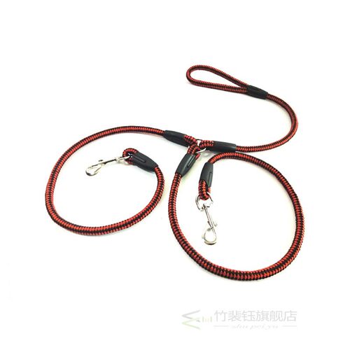 Dog Reflective One To Two Dog Leash Nylon Double-Head Leash