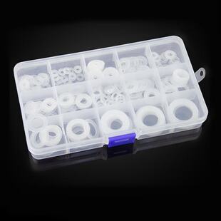 washer set Insulated 175pcs Hard nylon flat nyl White