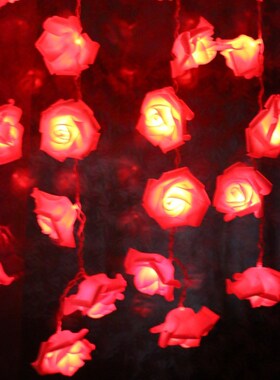 3.5M 96 LED Rose Flower String Lights Bedroom Window Curtai