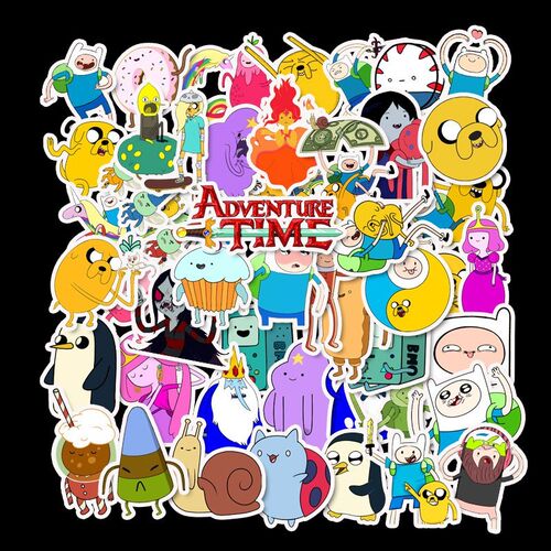 50pcs Cartoon Adventure Time Waterproof Girl Stickers Skate