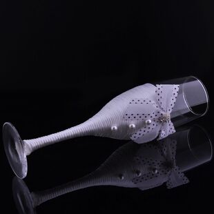 Wedding Dress Wine Glasses-handmade Bride And Groom Champagn