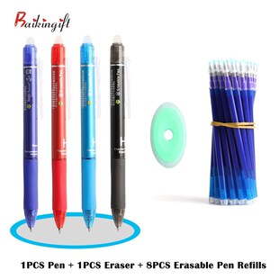 8PCS Erasable Pens Refills With 1PCS Eraser And 1PCS Erasab