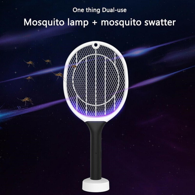 Swatter Zapper Trap Insect Racket Uv-Lamp Mosquito Electric