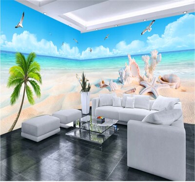 xuesu Customized 3D wallpaper beautiful seascape theme spac