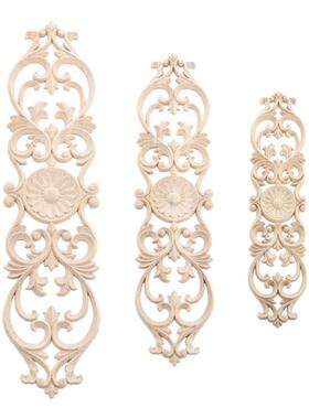 Wood Oak Flower Onlay Decal Corner Applique for Home Furnitu