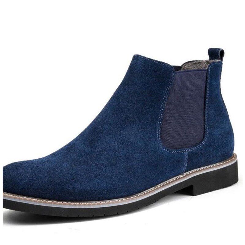 2018Chelsea Boot Men Martin Leather Ankle Boots Winter Shoes