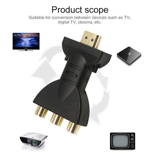 Gold plated HDMI to 3 RGB RCA Video Audio Adapter AV Compon
