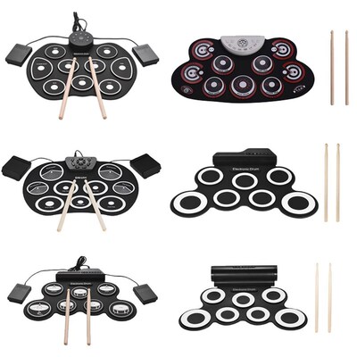 Drum-Set Electronic-Drum Digital Silicone Portable Compact R