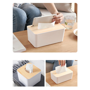 Tissue Box Wood Wet Tissue Holder Baby Wipes Paper Storage B